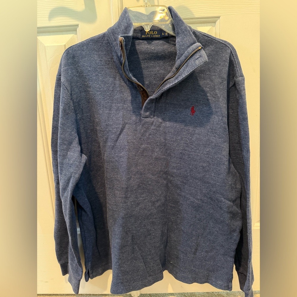 Ralph Lauren Heather Blue Quarter-Zip Pullover